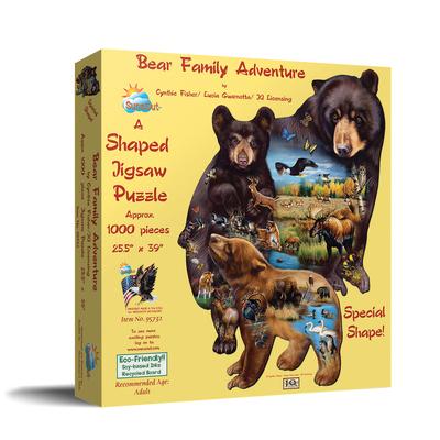 Bear Family Adventure 1000 PC Shaped Puzzle