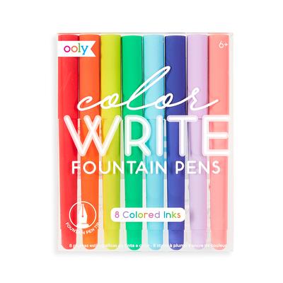 Color Write Fountain Pens - Set of 8