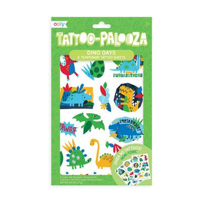 Tattoo Palooza Temporary Tattoo: Dino Days - 3 Sheets