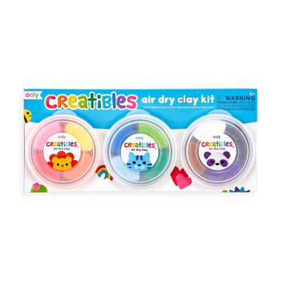 Creatibles D.I.Y. Air-Dry Clay Kit (Set of 12 Colors + 3 Tools)