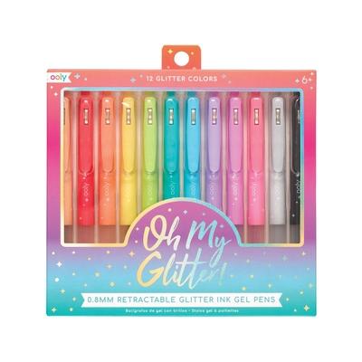 Oh My Glitter Retractable Glitter Gel Pens 12