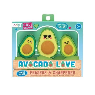 Avocado Love Erasers and Sharpener