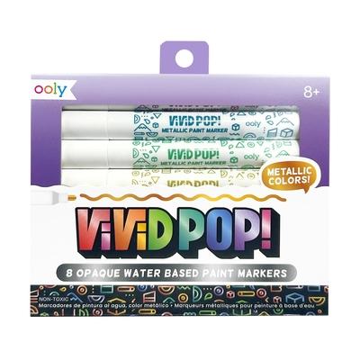 Vivid Pop! Water-Based Paint Markers: Metallic (Set of 8)