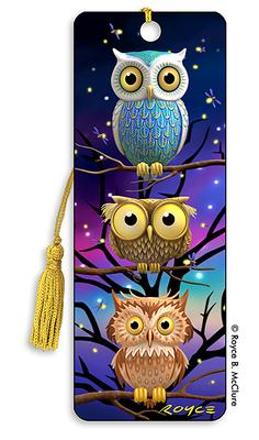 Royce 3D Bookmark - Moonlit Owls