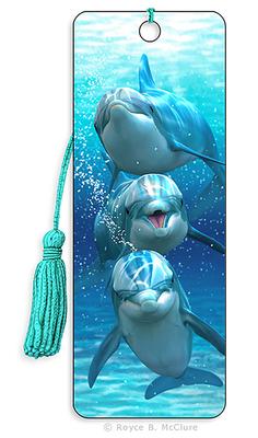 Royce 3D Bookmark - Dolphin Trio