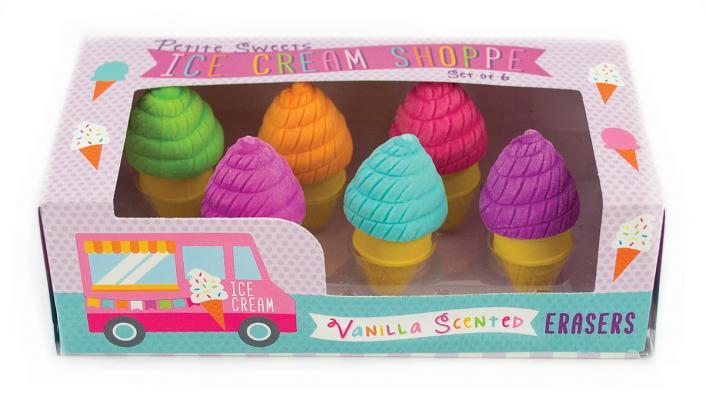 Petite Sweets Ice Cream Shoppe Scented Erasers - Set of 6