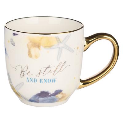 Christian Art Gifts Ceramic Mug with Gold Accents for Women Be Still and Know - Psalm 46:10 Inspirational Bible Verse, 12 Oz. Subscription