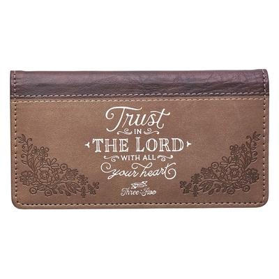 Checkbook Cover Luxleather Trust in the Lord - Prov 3:5-6