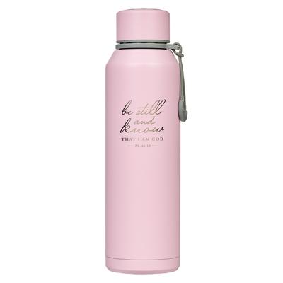 Christian Art Gifts Stainless Steel Double Wall Vacuum Sealed Insulated Water Bottle for Women: Be Still & Know - Psalm 46:10 Inspirational Bible Vers