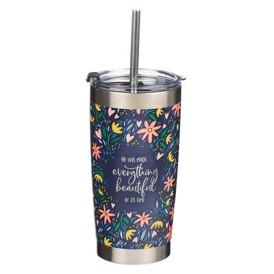 Travel Mug Stainless Steel Everything Beautiful Ecclesiastes 3:11