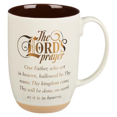 Christian Art Gifts Ceramic Coffee & Tea Mug: The Lord's Prayer, Brown, 15 Oz.