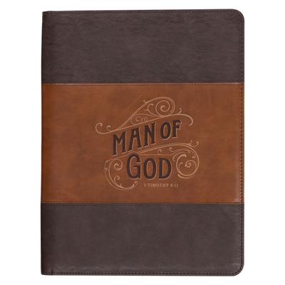 Padfolio Two-Tone Brown Man of God 1 Tim. 6:11