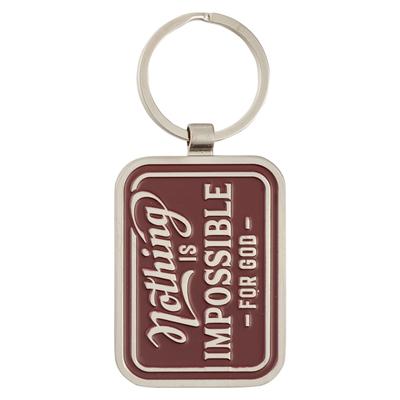 Christian Art Gifts Inspirational Scripture Keychain for Men & Women: Nothing Is Impossible - Inspirational Bible Verse Accessory for Travel, Backpack