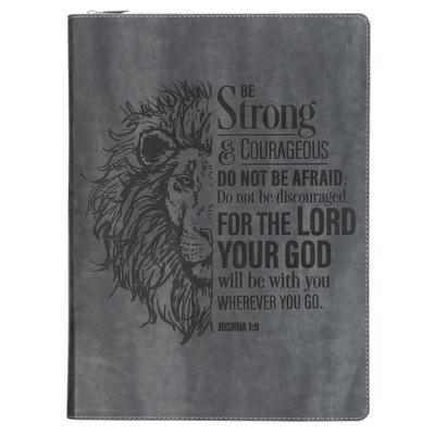 Padfolio Black Be Strong and Courageous Josh. 1:9