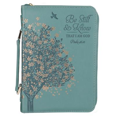 Bible Cover Fashion Teal Be Still Ps. 46:10