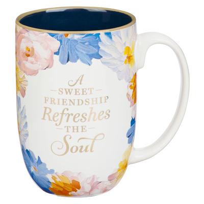 Mug Painted Floral Sweet Friendship Subscription