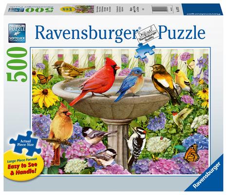 At the Birdbath 500 PC Large Format Puzzle