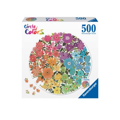 Flowers 500 PC Round Puzzle