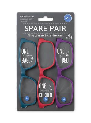 Spare Pair Brights Reading Glasses +2.0 Subscription