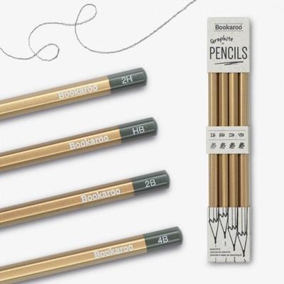 Bookaroo Graphite Pencils - Gold