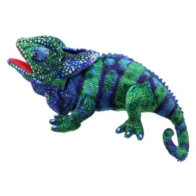 Full Bodied Blue & Green Chameleon Hand Puppet: Chameleon (Blue-Green)