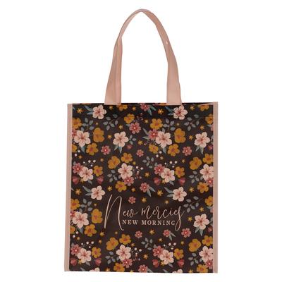 Christian Art Gifts Reusable Fashion Shopping Tote Bag for Women: His Mercies Are New Every Morning - Inspirational Faith-Based Durable Handbag for Gr