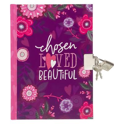 Secret Diary with Lock/Keys, Girls Interactive Christian Purple/Pink Journal with Writing Prompts Teen, Tween God's Princess 1 Peter 2:9 Bible Verse