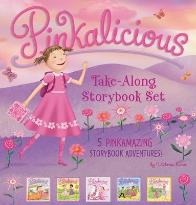 The Pinkalicious Take-Along Storybook Set: Tickled Pink, Pinkalicious and the Pink Drink, Flower Girl, Crazy Hair Day, Pinkalicious and the New Teache