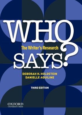 Who Says?: The Writer's Research