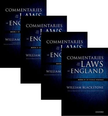 The Oxford Edition of Blackstone's: Commentaries on the Laws of England: Book I, II, III, and Ivpack