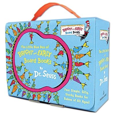 The Little Blue Boxed Set of 4 Bright and Early Board Books: Hop on Pop; Oh, the Thinks You Can Think!; Ten Apples Up on Top!; The Shape of Me and Oth