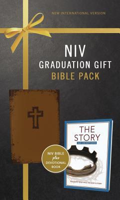 NIV, Graduation Gift, Bible Pack for Him, Brown, Red Letter Edition