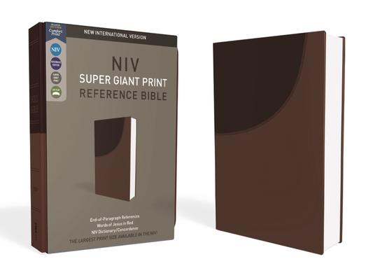 NIV, Super Giant Print Reference Bible, Imitation Leather, Brown, Red Letter Edition