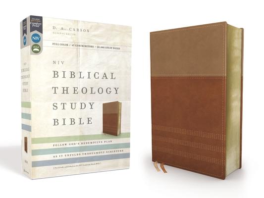 NIV, Biblical Theology Study Bible, Imitation Leather, Tan/Brown, Comfort Print: Follow God's Redemptive Plan as It Unfolds Throughout Scripture