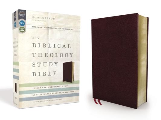 NIV, Biblical Theology Study Bible, Bonded Leather, Burgundy, Indexed, Comfort Print: Follow God's Redemptive Plan as It Unfolds Throughout Scripture