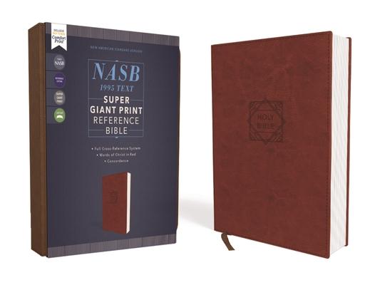 Nasb, Super Giant Print Reference Bible, Leathersoft, Brown, Red Letter Edition, 1995 Text, Comfort Print