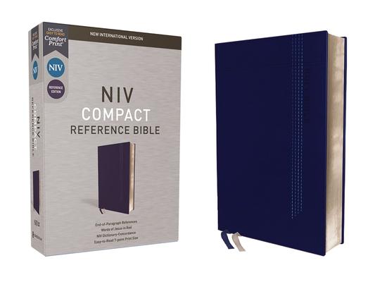 Niv, Reference Bible, Compact, Leathersoft, Blue, Red Letter, Comfort Print