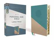 Niv, Personal Size Bible, Large Print, Leathersoft, Teal/Gold, Red Letter, Thumb Indexed, Comfort Print Subscription
