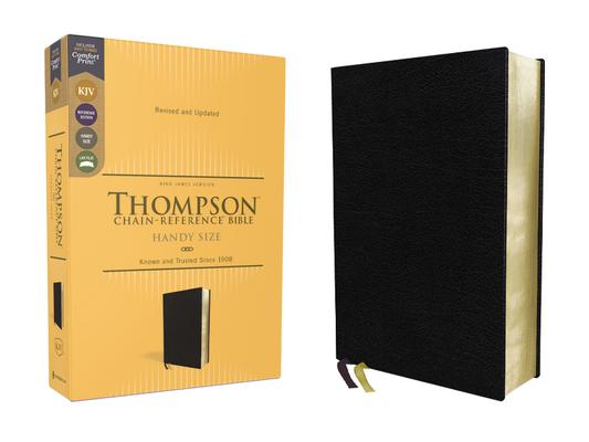 Kjv, Thompson Chain-Reference Bible, Handy Size, European Bonded Leather, Black, Red Letter, Comfort Print