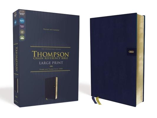 Niv, Thompson Chain-Reference Bible, Large Print, Leathersoft, Navy, Red Letter, Comfort Print