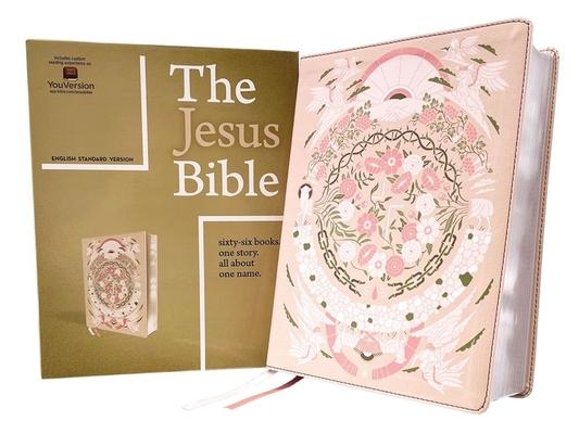 The Jesus Bible Artist Edition, Esv, Leathersoft, Peach Floral