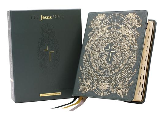 The Jesus Bible Artist Edition, Niv, (with Thumb Tabs to Help Locate the Books of the Bible), Genuine Leather, Calfskin, Green, Limited Edition, Thumb