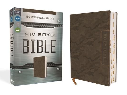 Niv, Boys' Bible, Leathersoft, Brown Camo, Thumb Indexed Tabs, Comfort Print: A Foundation for Lifelong Faith and Learning for Boys Ages 8-12 Subscription