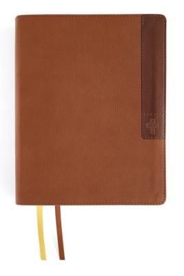 Niv, Journal the Word Bible (Perfect for Note-Taking), Large Print, Leathersoft, Brown, Red Letter, Comfort Print: Reflect, Take Notes, or Create Art