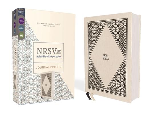 Nrsvue, Holy Bible with Apocrypha, Journal Edition, Cloth Over Board, Cream, Comfort Print