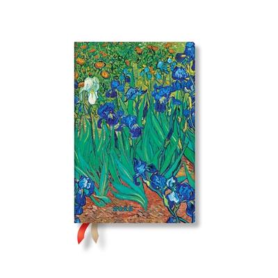 Paperblanks 2026 Van Gogh's Irises Van Gogh's Irises 12-Month Planner Mini Horizontal Elastic Band 160 Pg 100 GSM Subscription