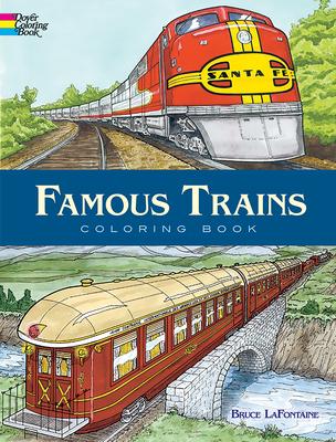 Famous Trains Coloring Book