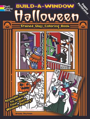 Build-A-Window Stained Glass Coloring Book Halloween