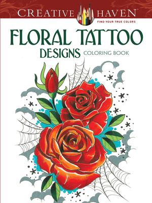 Floral Tattoo Designs Coloring Book