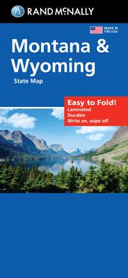 Rand McNally Easy to Fold: Montana, Wyoming Laminated Map